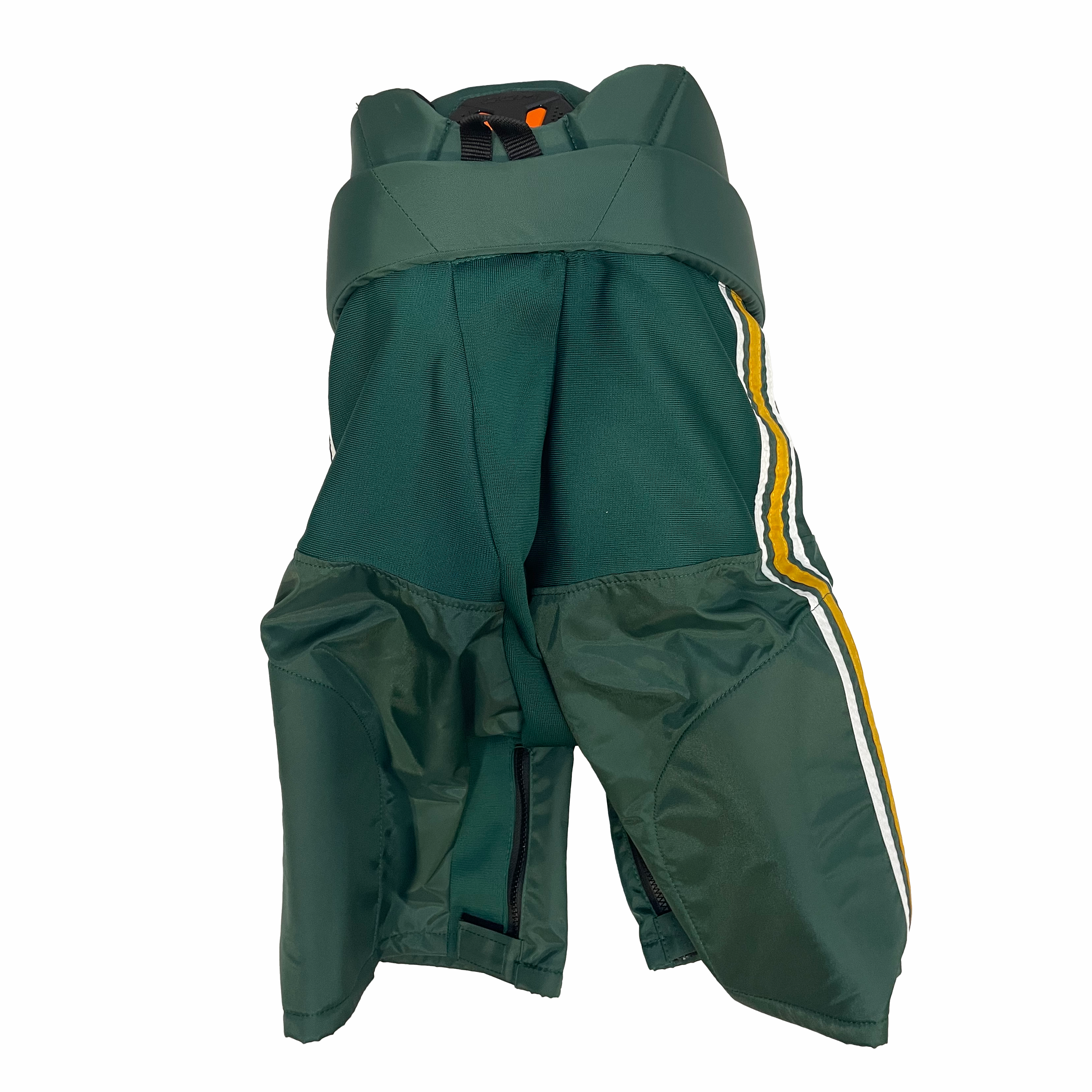 CCM HPWMP - Pantalon de hockey NCAA Pro Stock pour femme (vert/jaune/blanc)